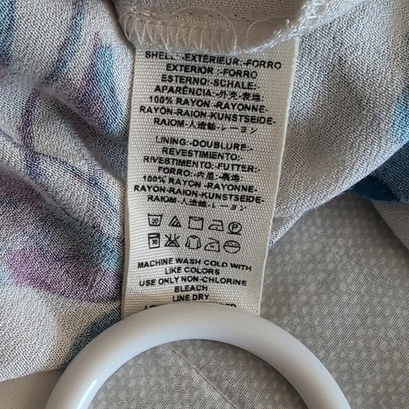 Free People Womens 10 Tegan Mini Dress Blue Floral Printed Boho Western Casual - Picture 8 of 8